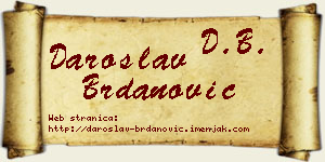 Daroslav Brdanović vizit kartica
